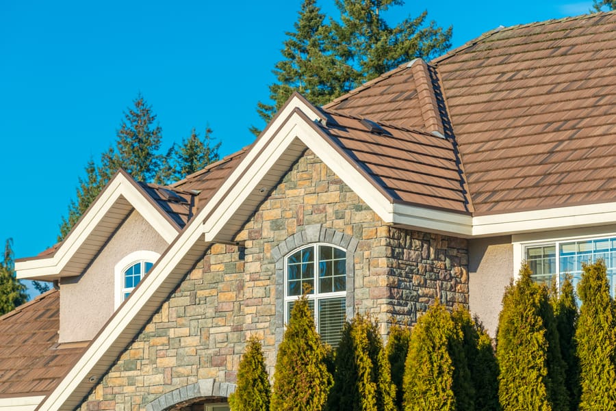 Close-up of architectural asphalt shingles