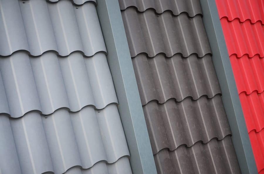 Standing seam metal roof on a house